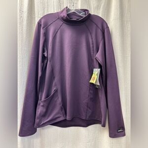 KERRITS/ Equestrian Apparel/ NWT/ Purple Mock Neck/ Riding Top/ L